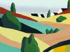 Little color rolling hills Art Print