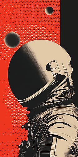 Grungy Astronaut 2 Art Print