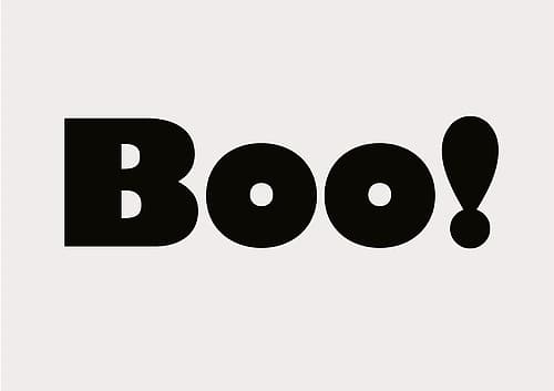 Boo Minimalist Print