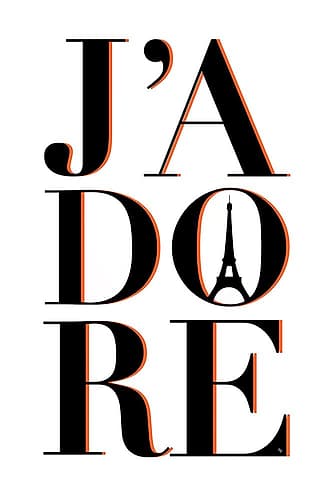 Jadore Minimalist Print