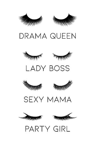 Lashes Minimalist Print
