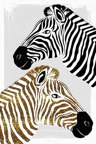 Pretty Zebras Art Print
