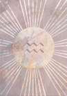 Aquarius Boho Star Sign Sun Art Print