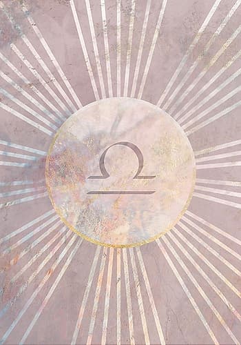 Libra Boho Star Sign Sun Astronomy and Space Print