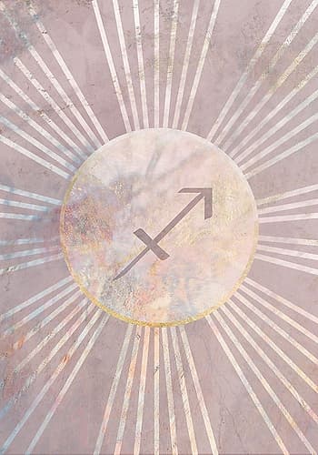 Sagittarius Boho Star Sign Sun Minimalist Print