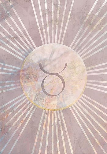 Taurus Boho Star Sign Sun Minimalist Print