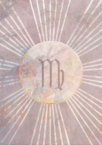 Virgo Boho Star Sign Sun Astronomy and Space Print