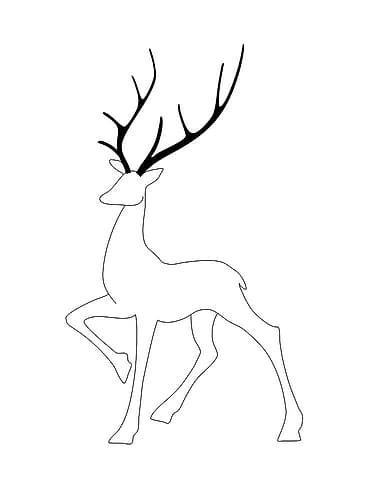 Proud reindeer Art Print
