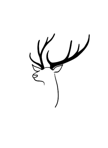 The deer Minimalist Print