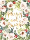 Merry and bright holiday roses and berries Art Print