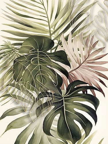 Boho Tropical Bouquet Art Print