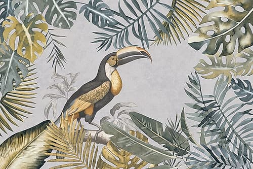 Toucans Tropical Garden Art Print