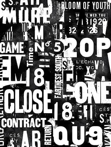 Typography Bw 002 Art Print