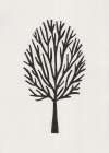 Linocut Tree #3 Art Print