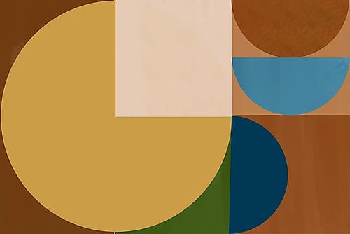 Mid-Century Geometric Minimalist Print