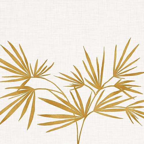 Gold Fan Palm Minimalist Print