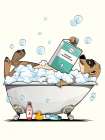 Meerkat In Bath Art Print