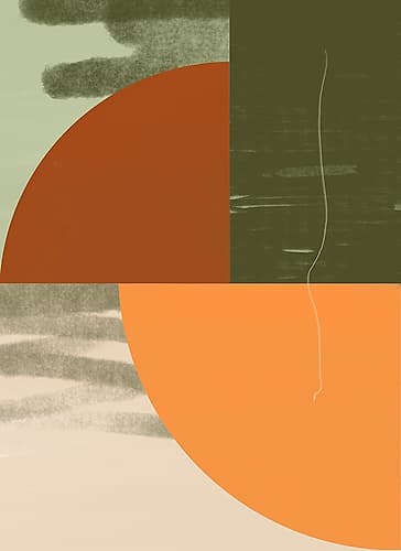 Fall Decor Abstract Shape Minimalist Print