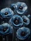 Blue Flowers 3 Art Print
