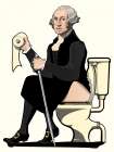 George Washington On the Toilet Art Print