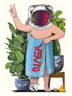 Nasa Astronaut In Bath Towel Art Print