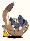 Australian Platypus Cleaning Teeth Art Print