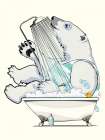 Polar Bear In the Bathtub Art Print
