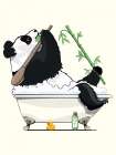 Panda Bear In the Bath Art Print
