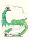Loch Ness Monster In the Bath Art Print