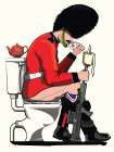 British Soldier On The Toilet Art Print