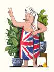 Churchill In Union Jck Bath Towel Art Print