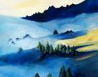 Blue Hillside Art Print