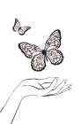 Holding Butterflies Art Print