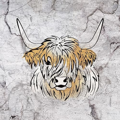 Highland Cow Art Print