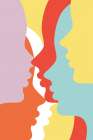 Colorful Faces Art Print