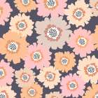 Dark Frilly Floral.png Art Print