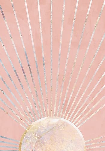 Orange sun rising Art Print