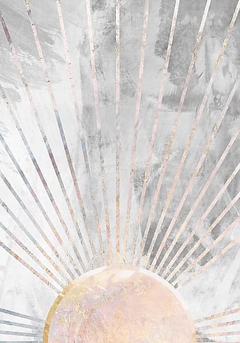concrete sun rising Minimalist Print
