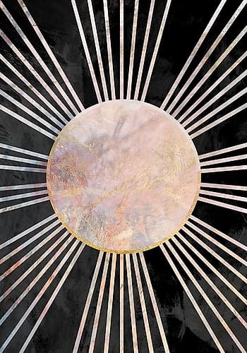 black gold full sun Art Print