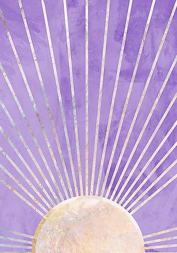 Purple Sun rising Abstract Art Print