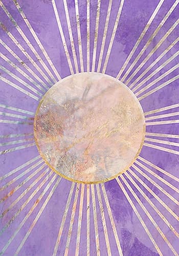 Purple Sun Abstract Art Print