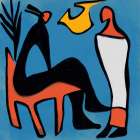 Social in the blue night Art Print