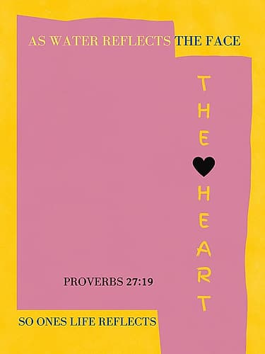 Bible verse - proverbs 27:19 Art Print
