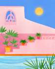 Belize Poolside Art Print