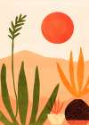 Desert Morning Scene 5x7 Art Print