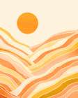 Golden Mountain Sunset 2 Art Print