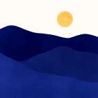 Indigo Mountain Landscape.png Art Print
