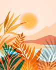 Golden Greek Garden Art Print