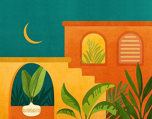 Moonlight Villa 2 Minimalist Print