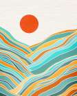 Ribbons Abstract Landscape Art Print